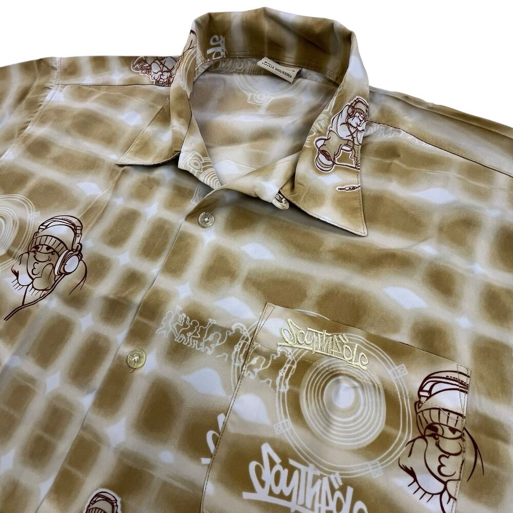 Vintage Southpole Shirt Mens Size L Hip Hop Fat Albert DJ Music Graphic